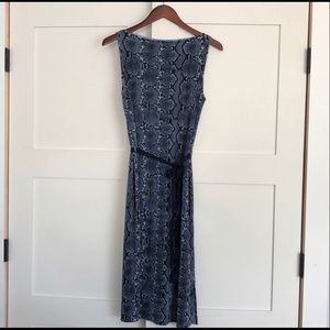 H&M blue snake skin sleeveless dress